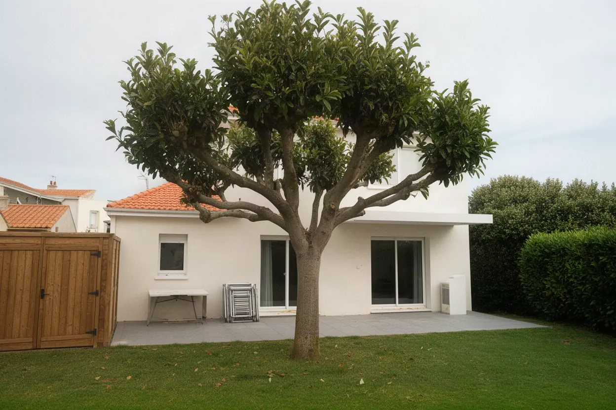 Feuillu dense avant élagage à Châtelaillon-Plage