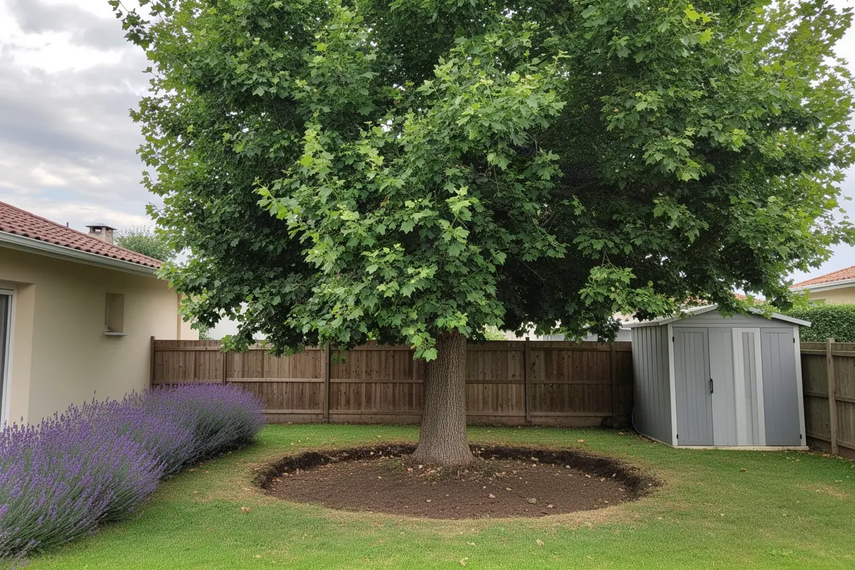 Jardin sécurisé après élagage contrôlé à Lagord